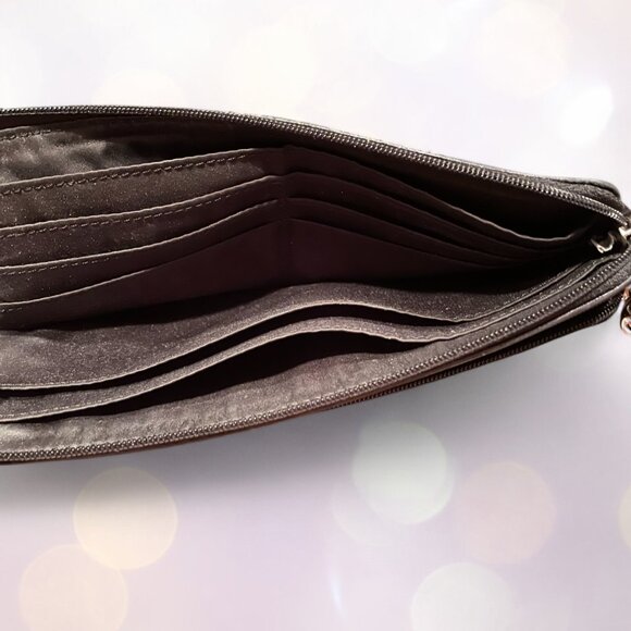 Coach Vintage Black Leather Double Zipper Wallet - Picture 5 of 5